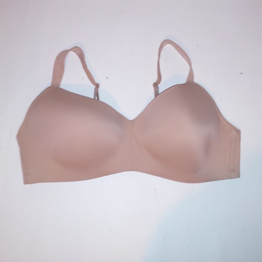 Auden Bra 44c Solid Beige Lightly Lined Wireless … - image 2